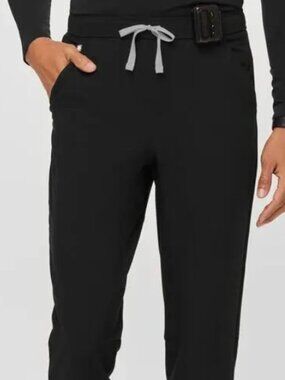 Medical Techwear Athleisure FIGS Men's Tansen Lined Jogger Scrub Pants Black L/S